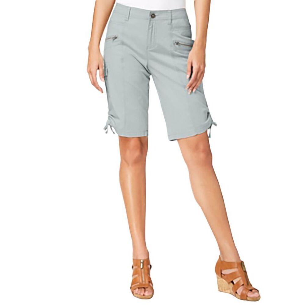 Style & Co Curvy Fit Zipper Bermuda Shorts
